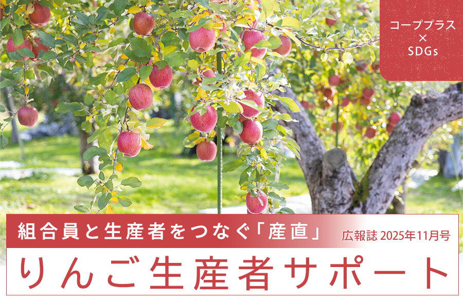 【コーププラス×SDGs】組合員と生産者をつなぐ「産直」りんご生産者サポート（広報誌2025年11月号）