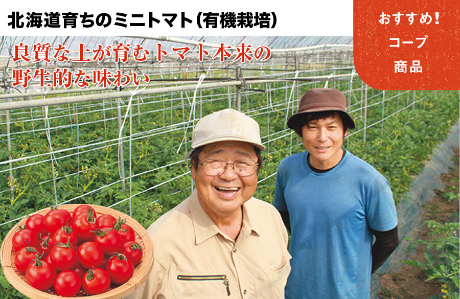 【おすすめ！コープ商品】北海道育ちのミニトマト（有機栽培）