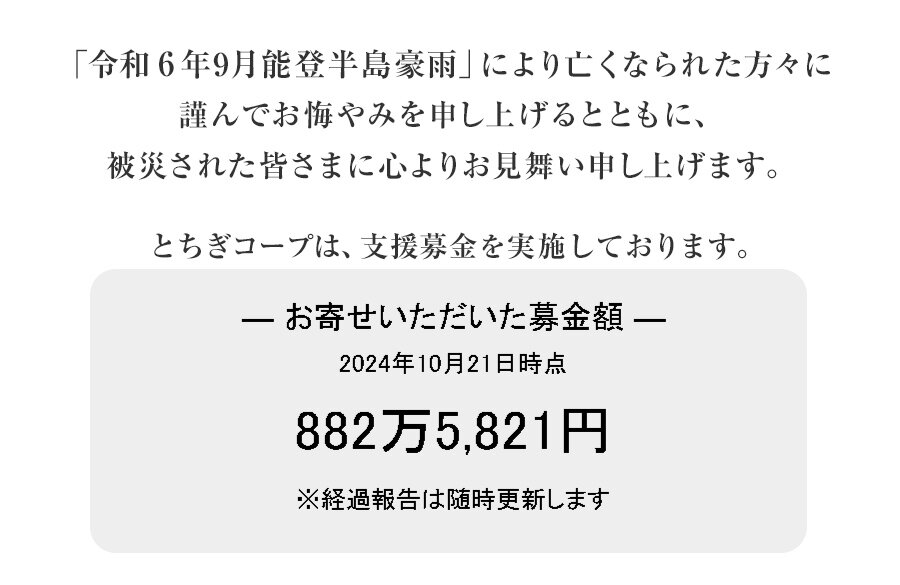 ｢令和6年能登半島地震及び能登豪雨災害募金」 にご協力をお願いします（1月12日（日）まで）